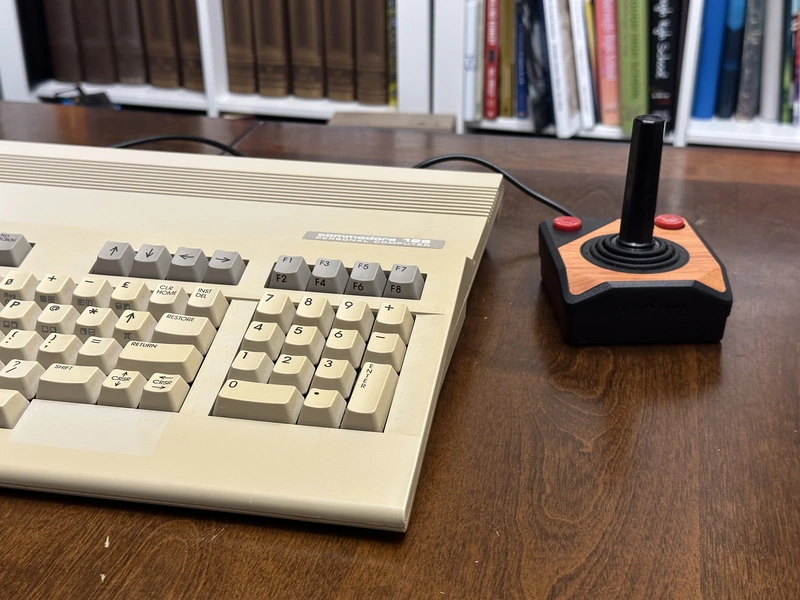 Commodore 128 with an Atari-like joystick