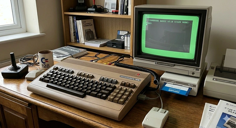AI imaginagion of a C128 in the Commodore 64 breadbin form factor